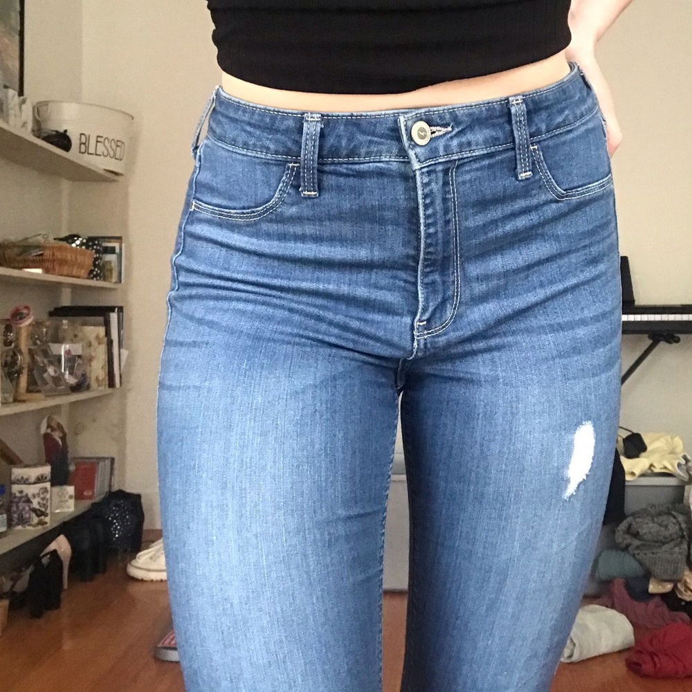 Hollister Light Wash High-Rise Jean Legging